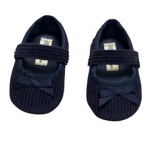 Ralph Lauren Baby Girl Crib Shoes – Navy Blue Corduroy (Size 1)